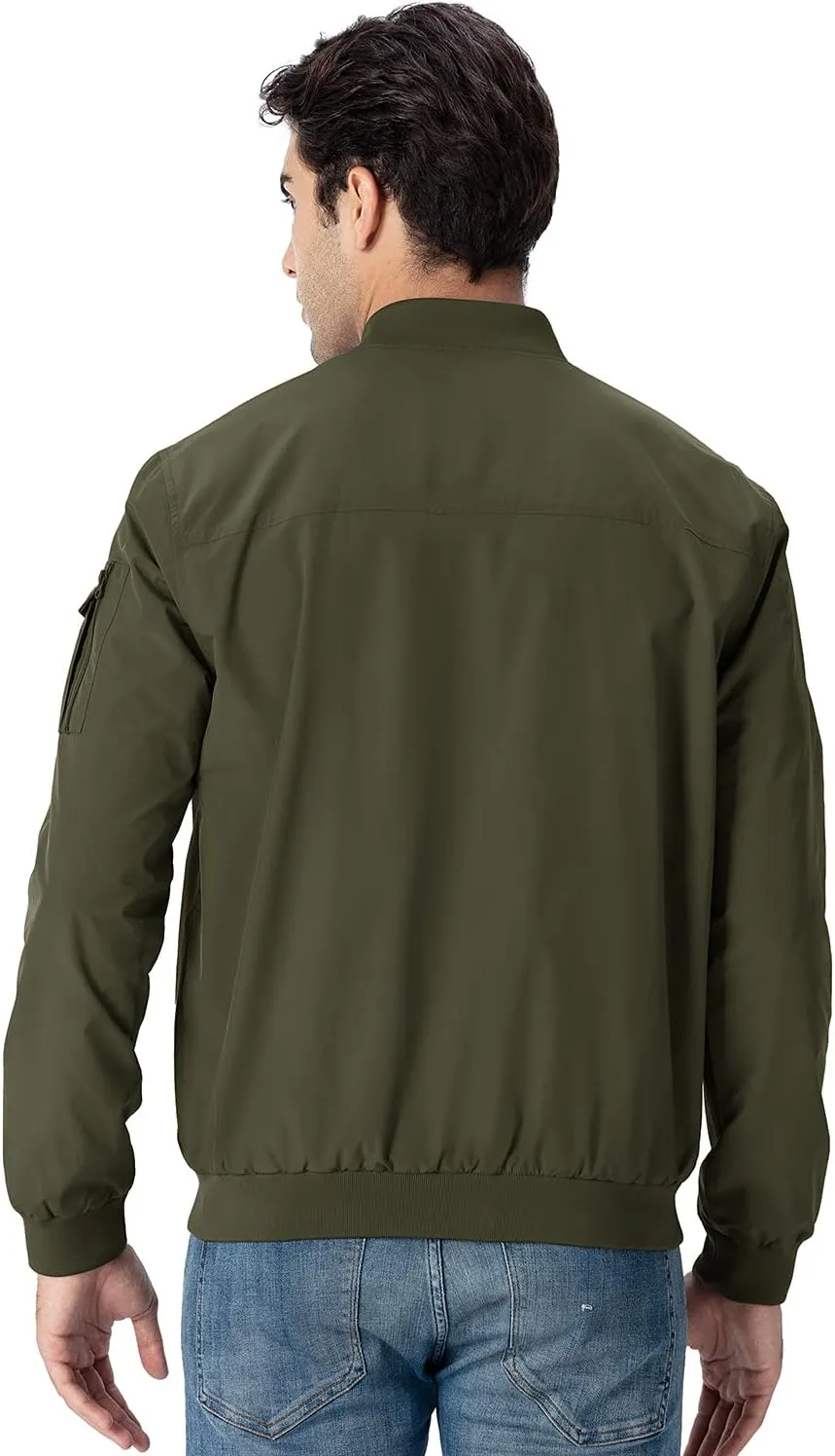Gopune Men's Windproof Bomber Jacket Lightweight Windbreaker Outdoor Golf Fashion Coat