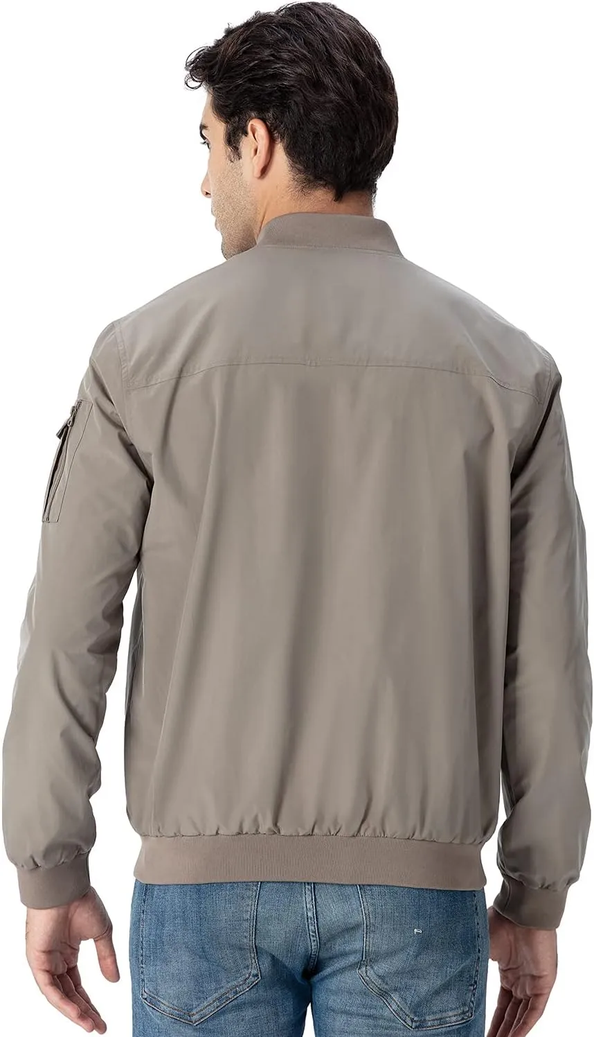 Gopune Men's Windproof Bomber Jacket Lightweight Windbreaker Outdoor Golf Fashion Coat