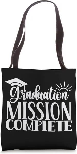 Graduation Mission Complete Graduate Graduates Family Tote Bag