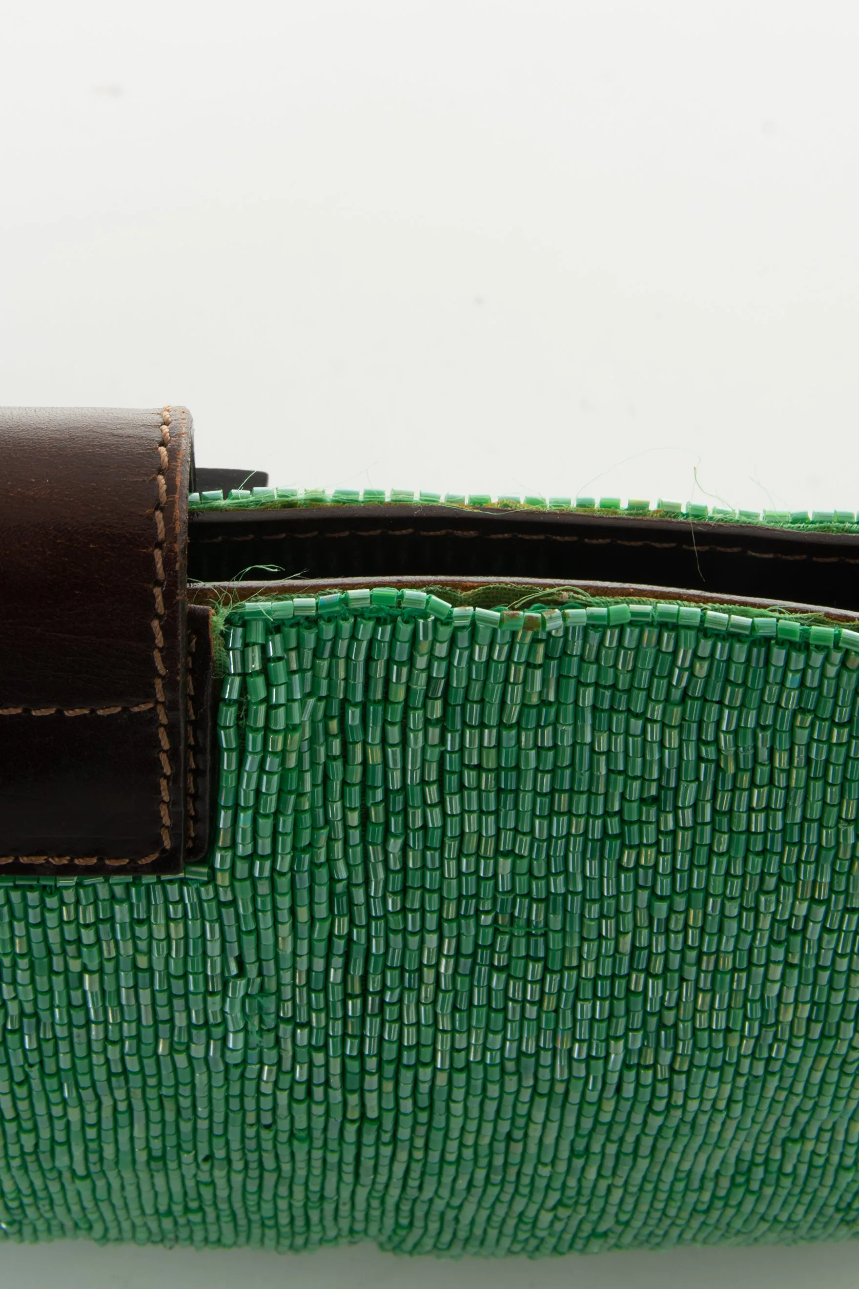Green Sequin Baguette