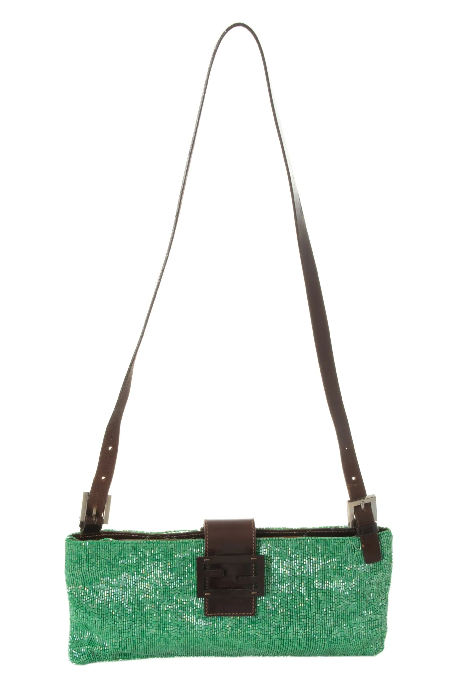 Green Sequin Baguette