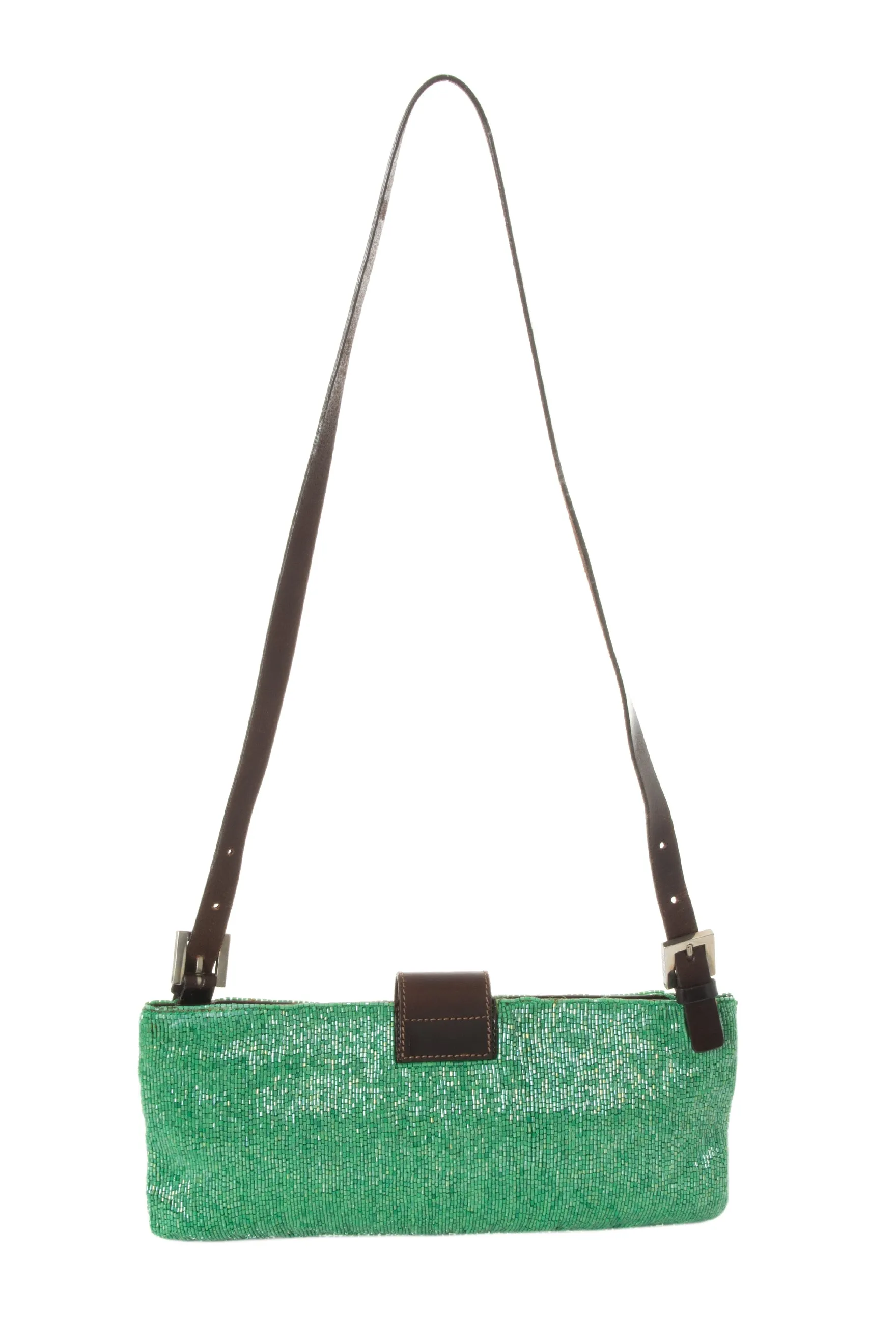 Green Sequin Baguette
