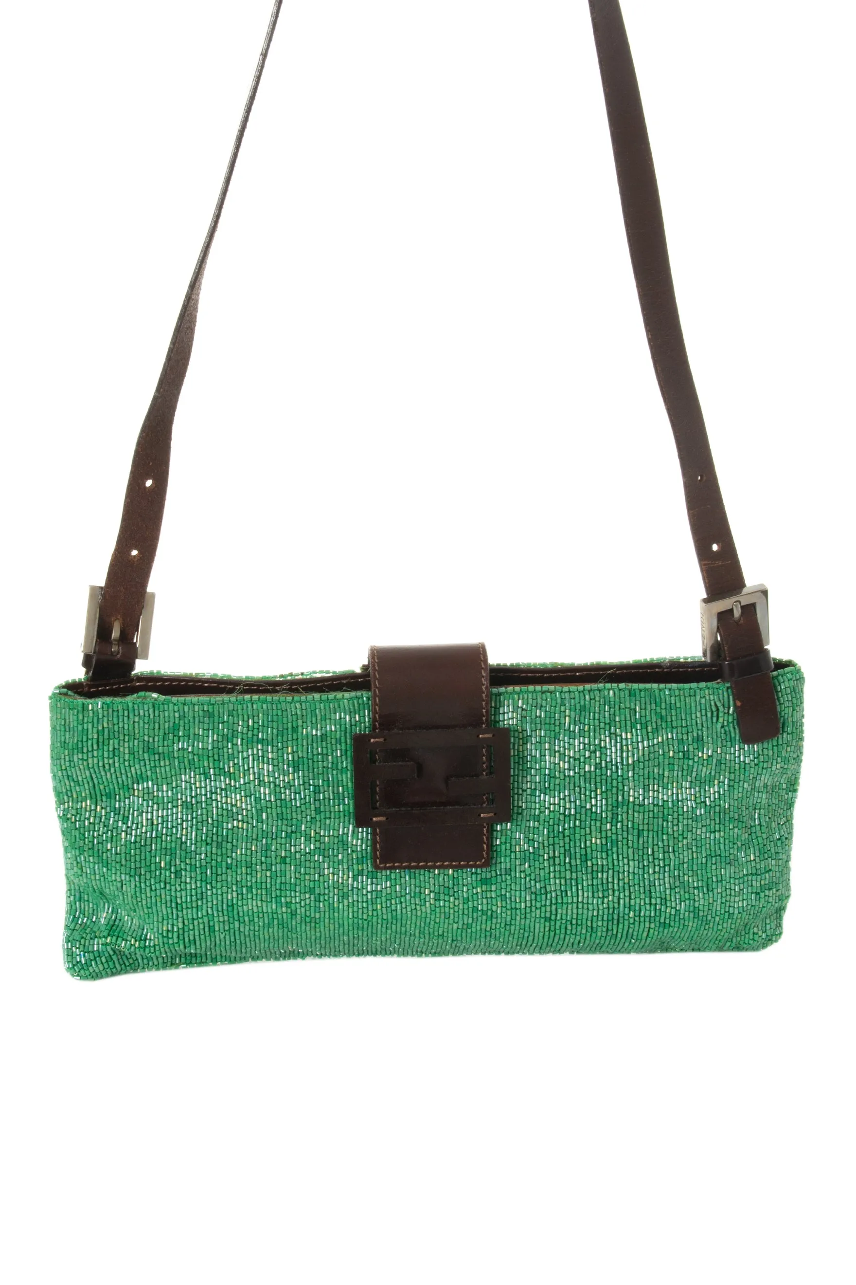 Green Sequin Baguette