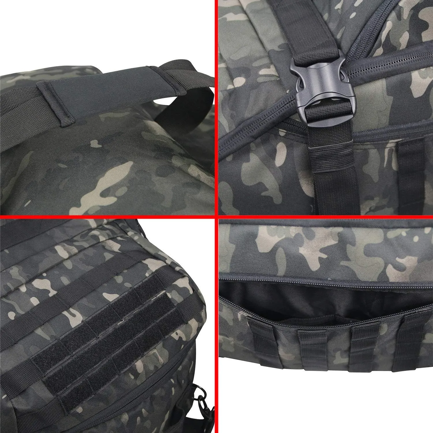 Greencity Travel Duffel Bag for Weekend Overnight Bag Waterproof Small Large for Men Women 30L 45L 85L Black Camo