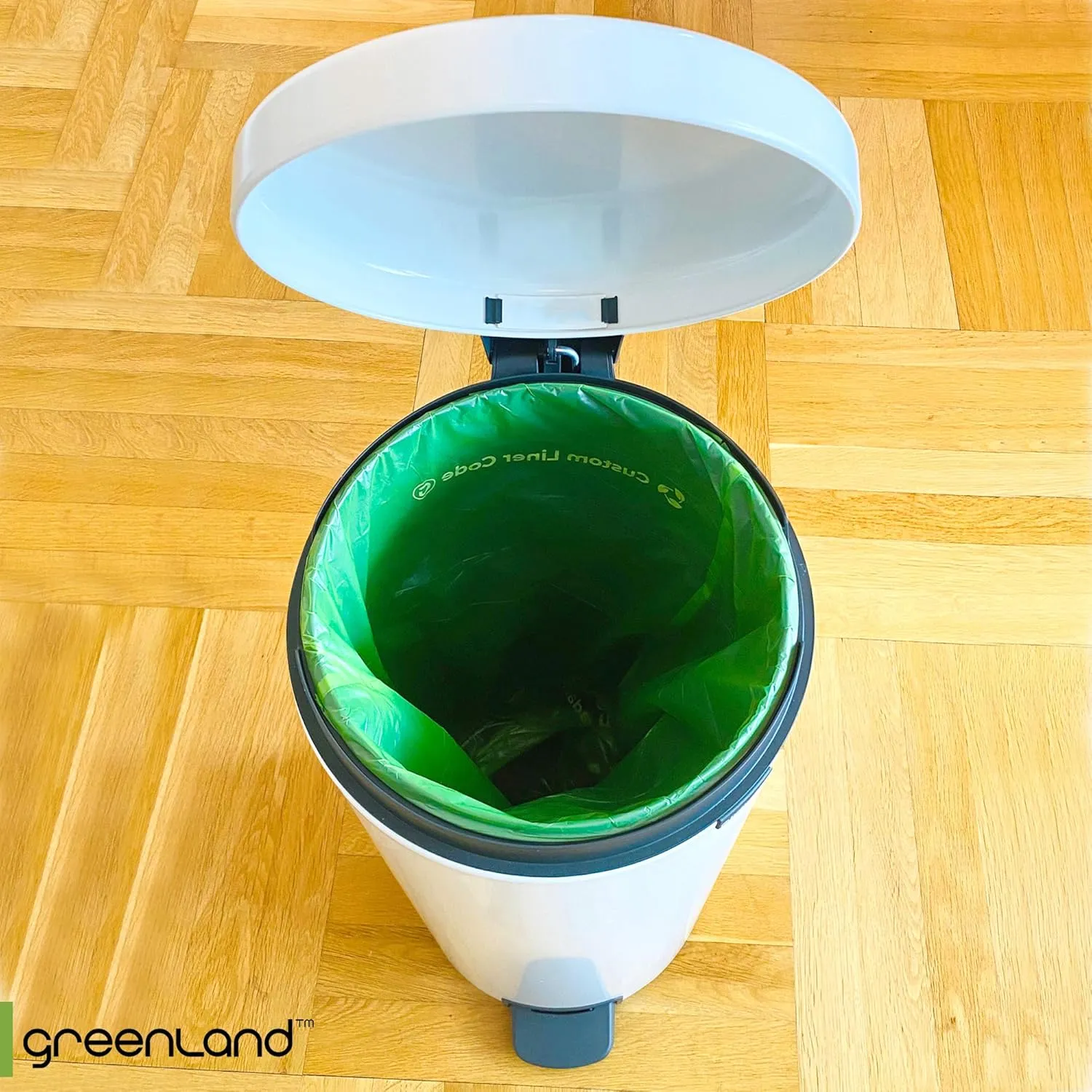 Greenland Biodegradable 60 Trash Bags Compatible with Simplehuman (Code G, 60 Bags, 8 Gallons) & IKEA Mjösa 8 Gallon Pedal Bin