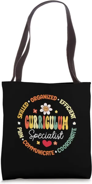 Groovy Curriculum Specialist Appreciation Back to School Tote Bag