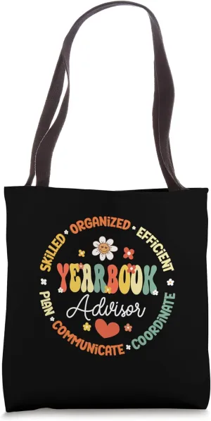Groovy Yearbook Advisor Literary Club School Publication Tote Bag