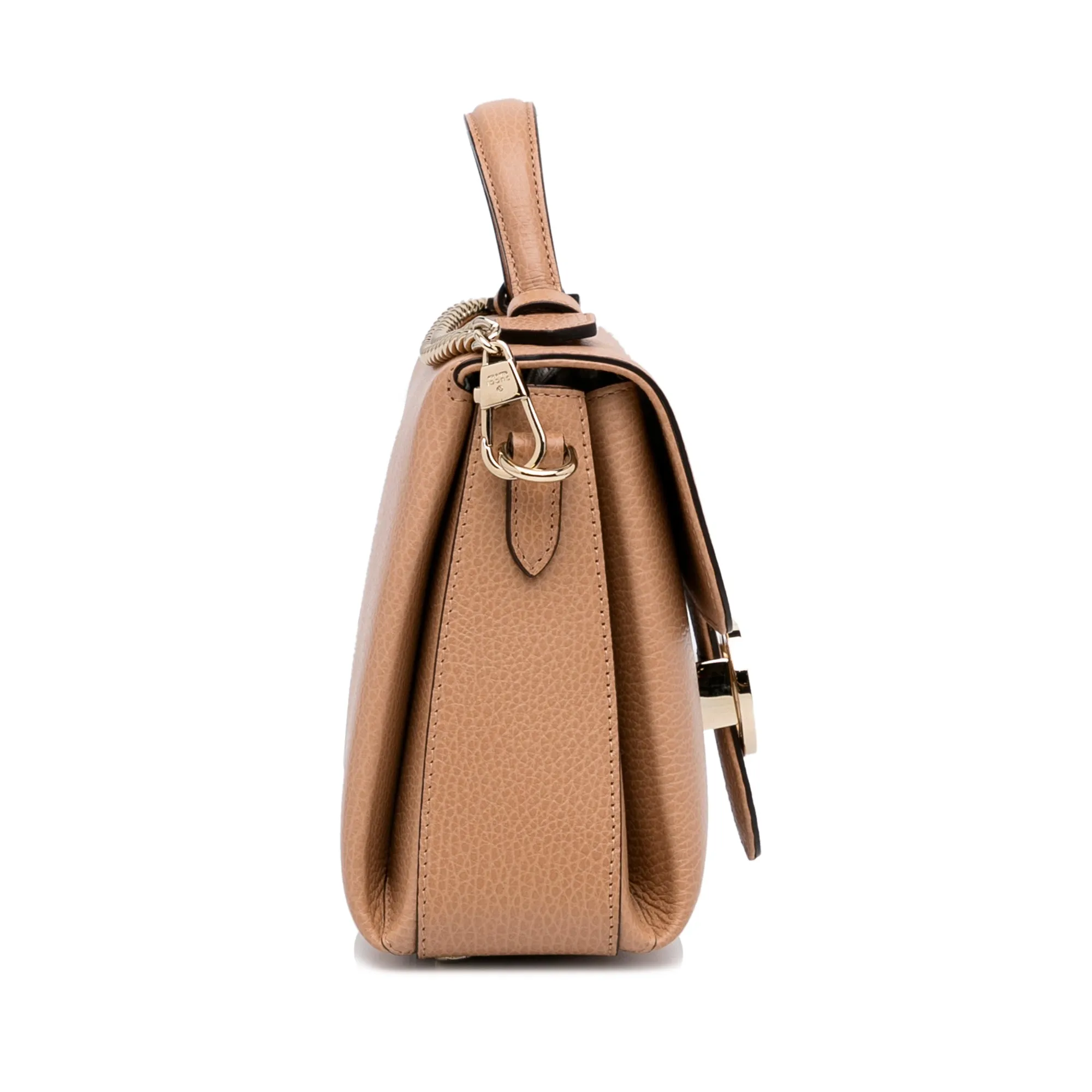 Gucci Interlocking G Brown Calfskin Dollar
