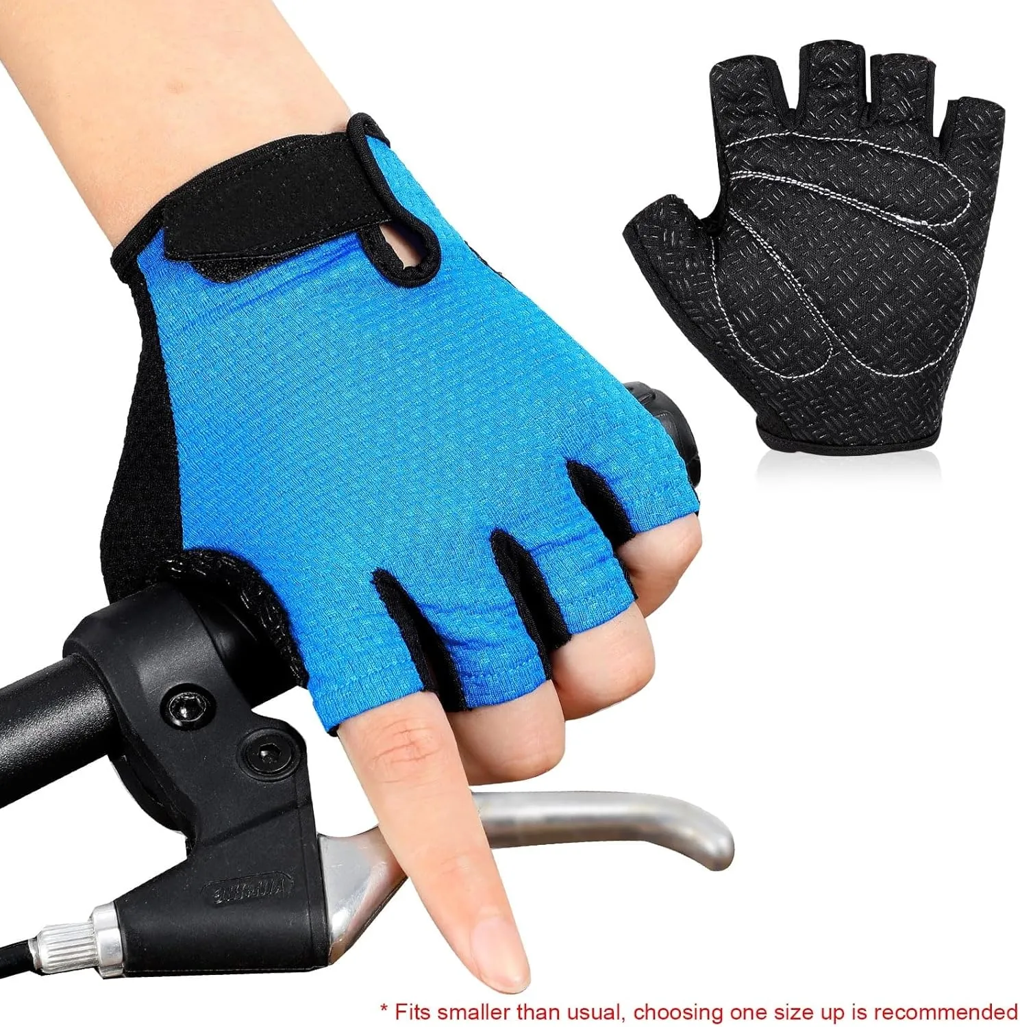 Half Finger Cycling Gloves - Anti-Slip Anti-Sweat Breathable and Anti-Shock Sports Gloves - for Men and Women