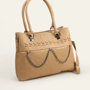Hand Bag with Cross Hand-Cafe