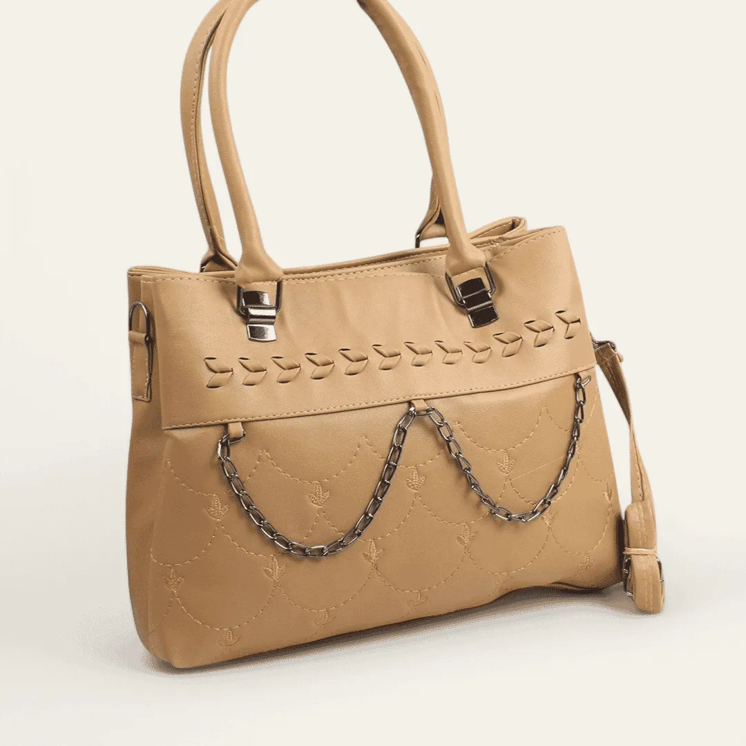 Hand Bag with Cross Hand-Cafe