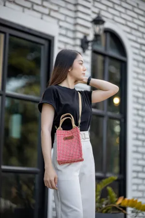 Handmade Canvas Crossbody Bag - Compact and Stylish Crossbody Bag