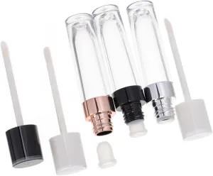Happyyami 9Pcs Empty Lip Gloss Tube Bottles for Lip Gloss Convenient Travel Containers for Makeup and Cosmetic Storage Random Colors Included