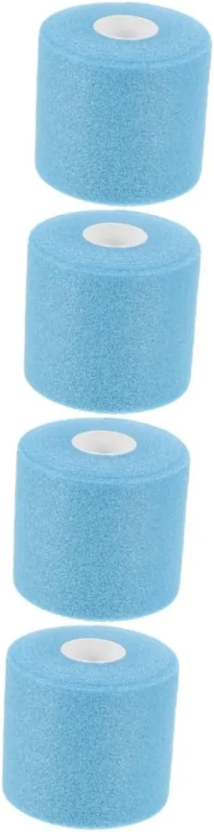 Healifty 4rolls Elastic Sports Tapes for Muscle Support and Joint Protection of Pre-wrap Sponge Tapes for Weightlifting Climbing and Various Outdoor Activities