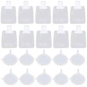 Healifty Lightweight Travel Emulsion Bag 20pcs Portable Squeeze Bottles Leak-proof Dispenser Bag Set