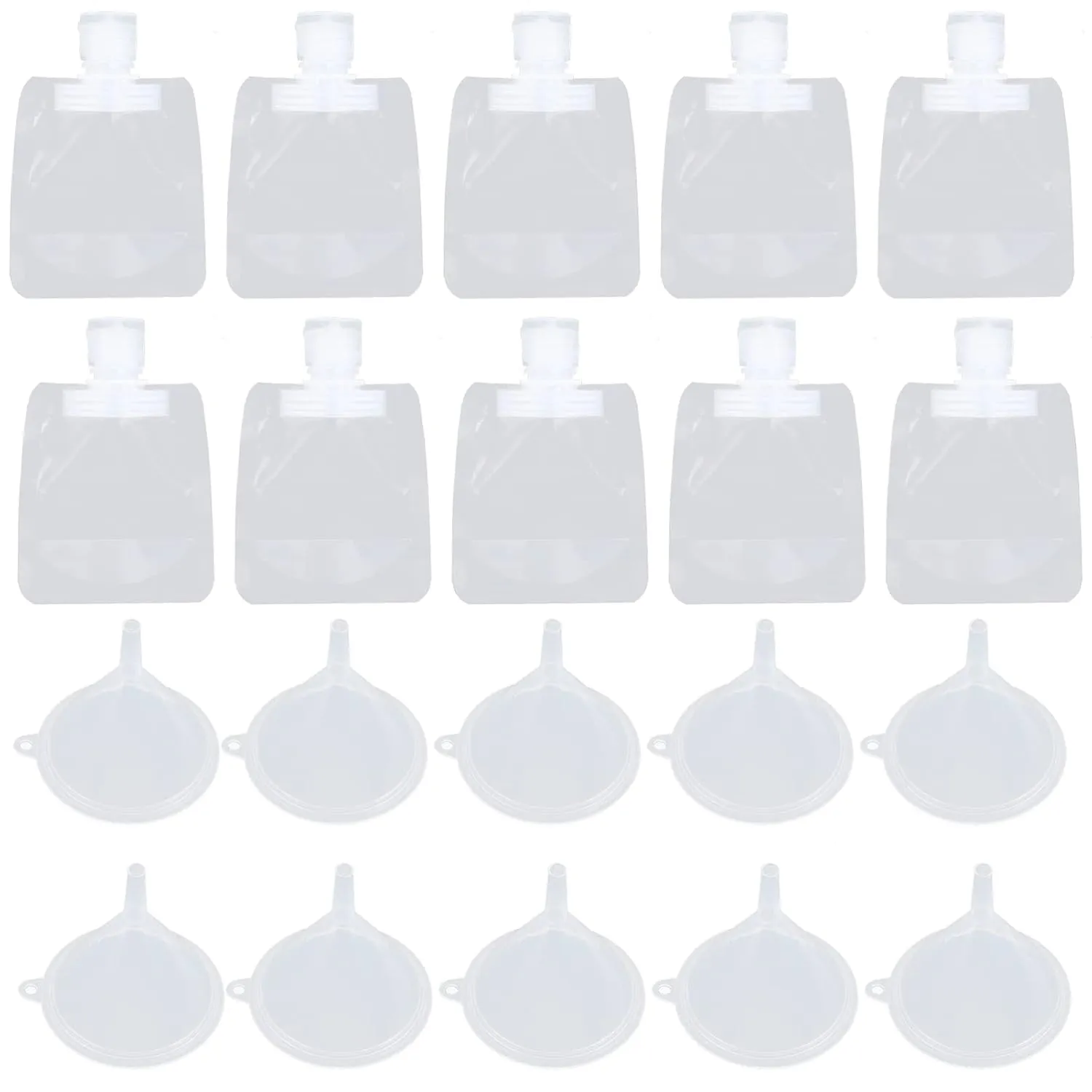 Healifty Lightweight Travel Emulsion Bag 20pcs Portable Squeeze Bottles Leak-proof Dispenser Bag Set