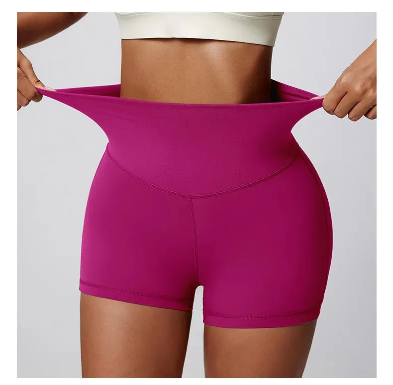 High-Waist Breathable Yoga Shorts
