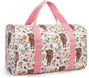 Highland cow travel bags