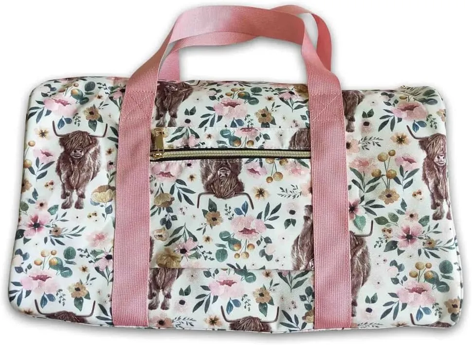 Highland cow travel bags