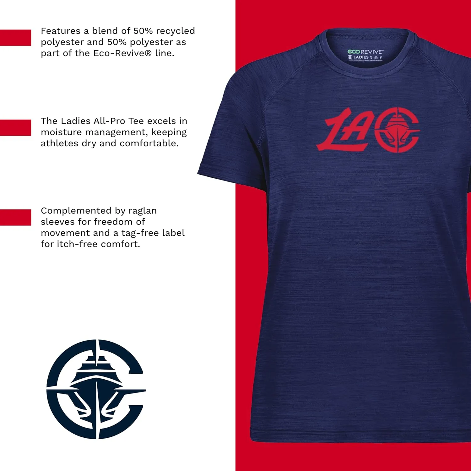 Holloway NBA Women's All-Pro Tee - Athletic, Lightweight and Breathable Shirt for Outdoor Activities
