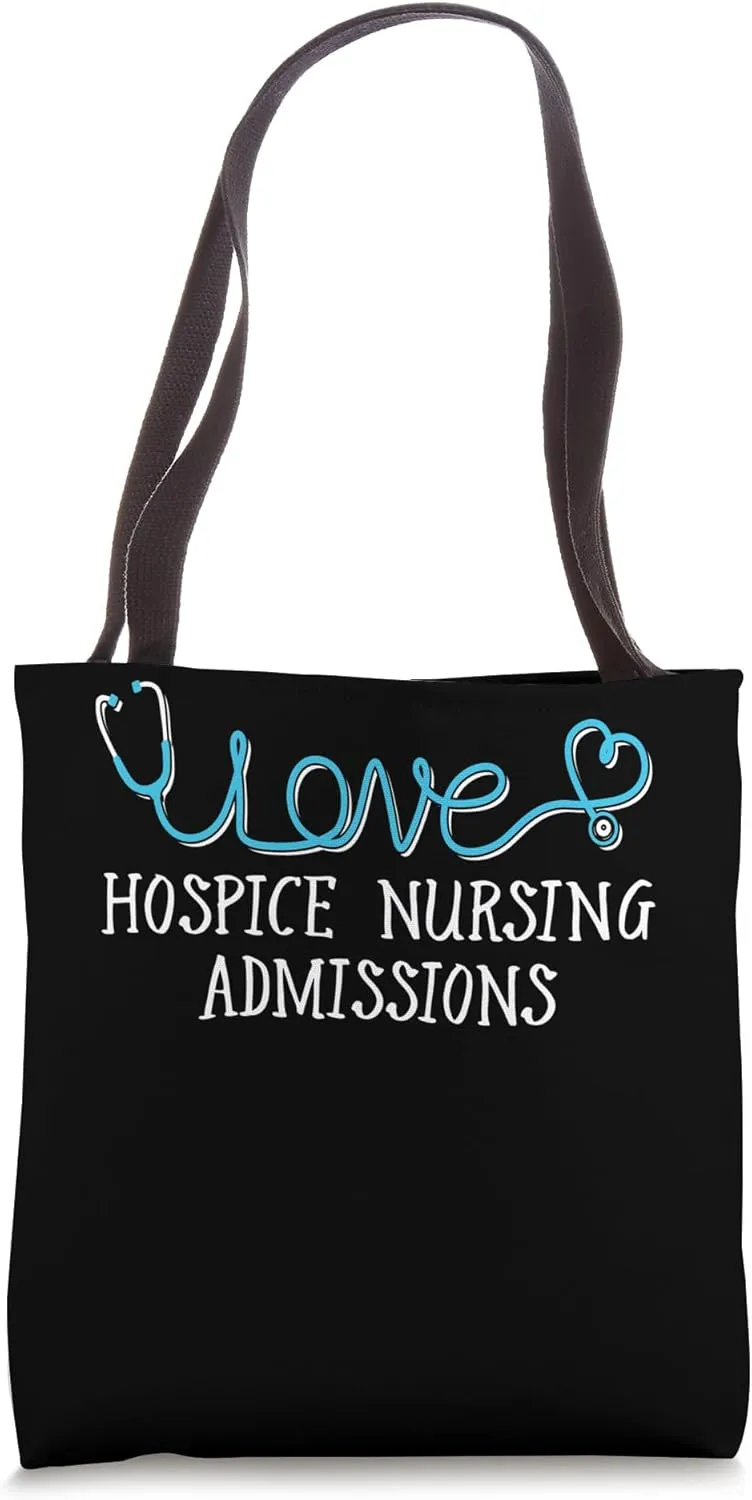 Hospice Nursing Admissions Graphic - Stethoscope scripted wi Tote Bag
