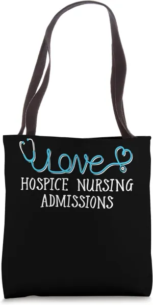 Hospice Nursing Admissions Graphic - Stethoscope scripted wi Tote Bag