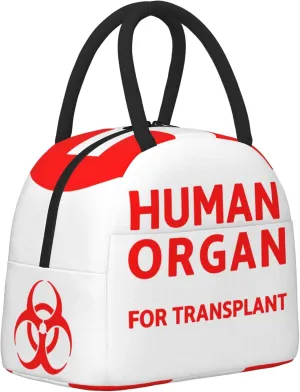 Human Organ Transplant Lunch Box - Medical Theme Portable Waterproof Container for Nurses & Doctors, Thermal Reusable Lunch Box for Hospital Shifts, Anatomy Student Gift