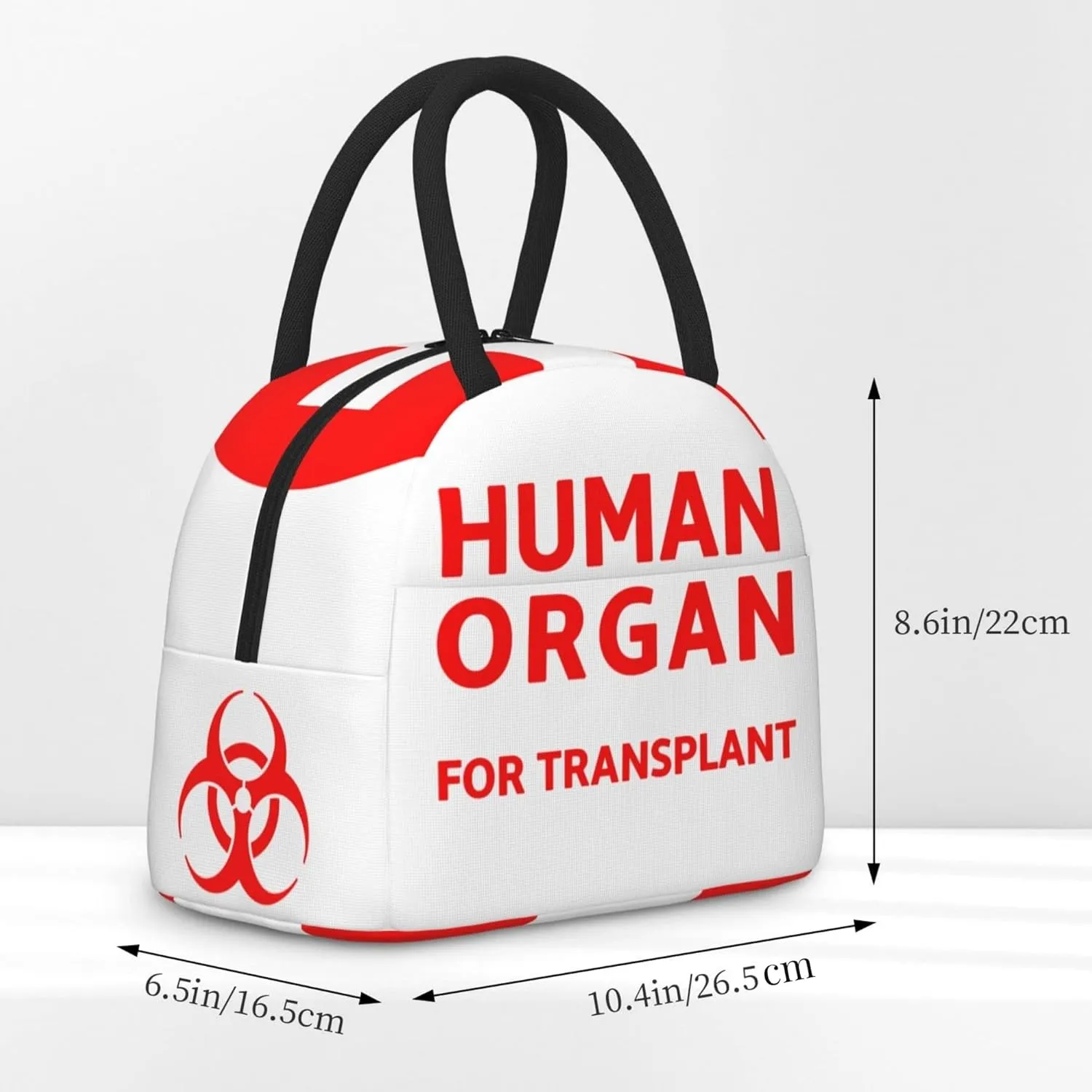 Human Organ Transplant Lunch Box - Medical Theme Portable Waterproof Container for Nurses & Doctors, Thermal Reusable Lunch Box for Hospital Shifts, Anatomy Student Gift