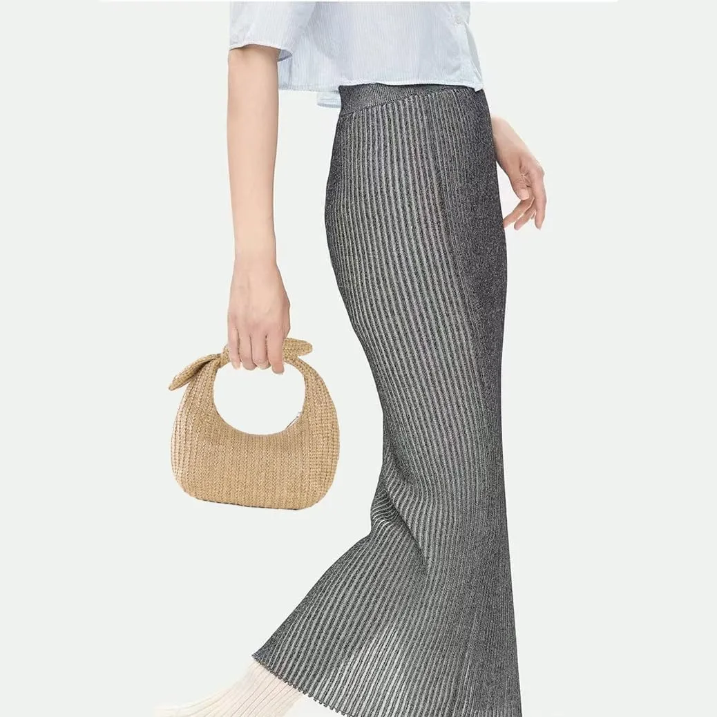 Huralona Straw Clutch Purse for Women Beach Handbag for Summer Vacation Shoulder Bag