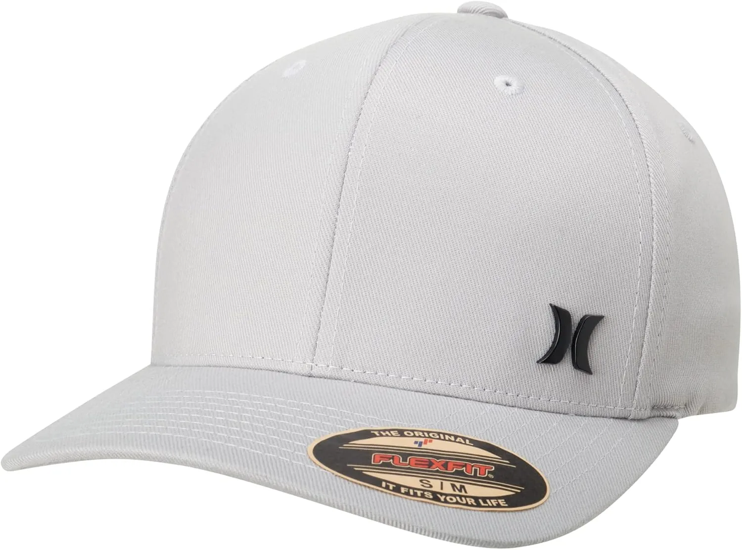 Hurley Men's Baseball Cap - Breathable 6 Panel Stretch Curved Bill Fitted Hat