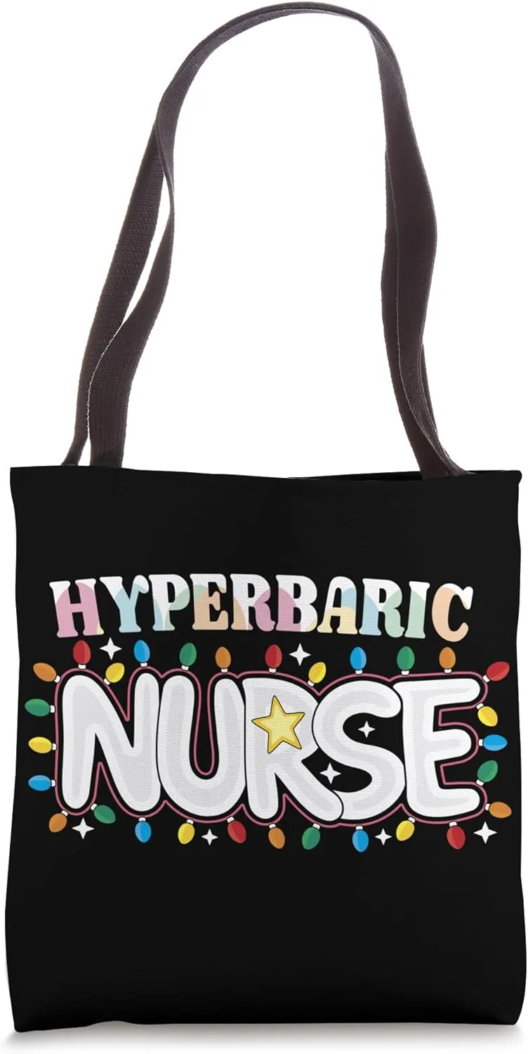 Hyperbaric Nurse Christmas Oxygen Therapy Nursing NP RN Crew Tote Bag