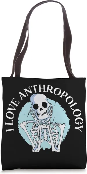 I Love Anthropology Science Prehistoric Archaeology Tote Bag