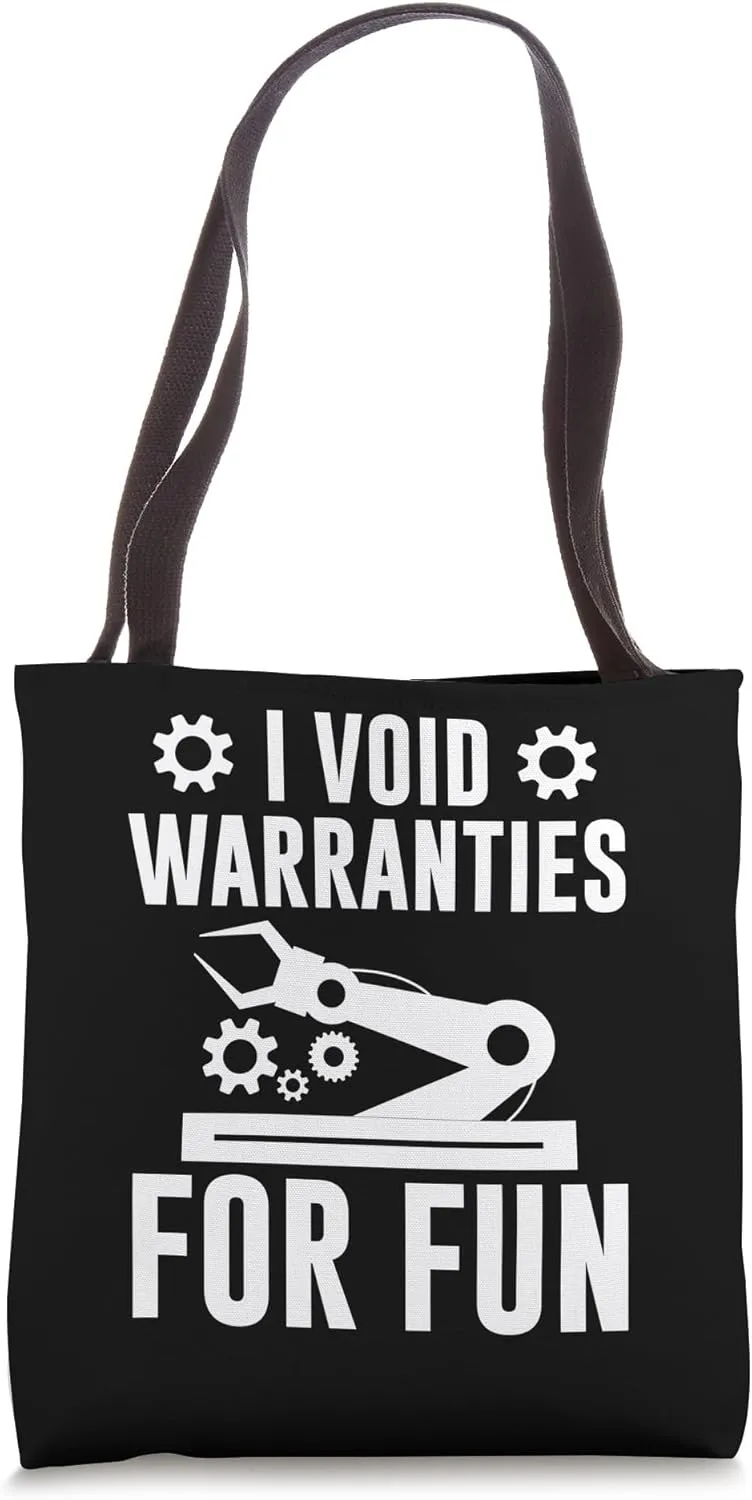 I Void Warranties Robotics Robot Engineer Tote Bag