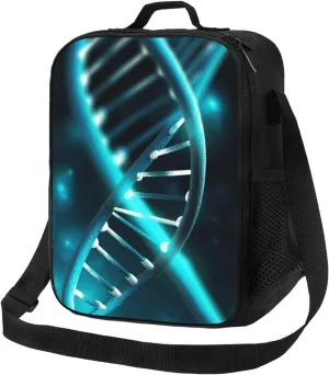 Insulated Lunch box for Men Women Reusable Lunch Bag Science Gene Strand Cooler Tote Bags for Work Picnic