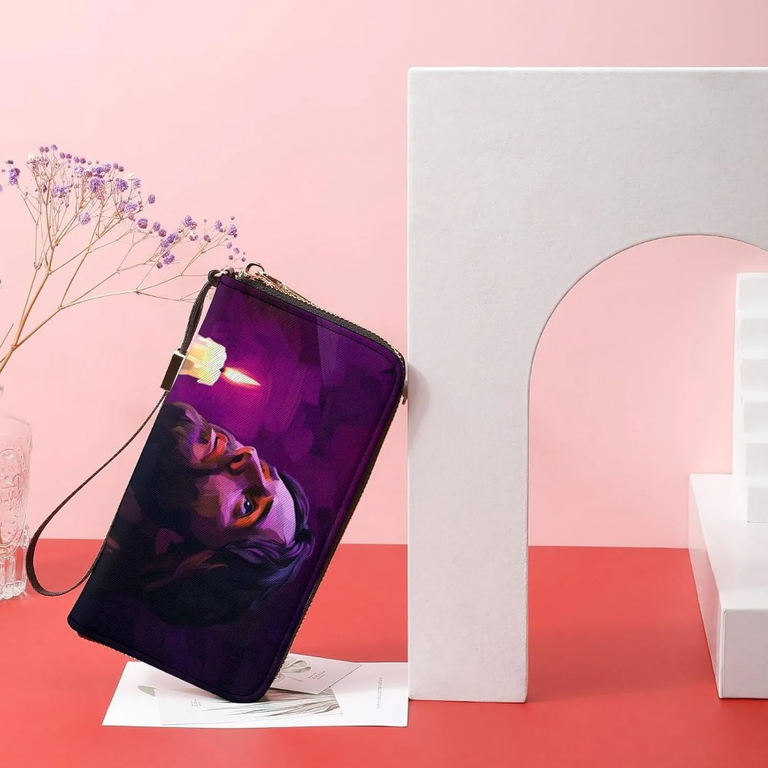 Jesus with A Candle Light PU Leather Clutch Long Bifold Wallet, Coin Purse Credit Pass Case, Durable Card-Holder Money Storage for Women Men