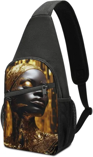Jewelry for Black People Sling Bag Casual Chest Bag Crossbody Shoulder Backpack Sport Travel Hiking Daypack for Women Men