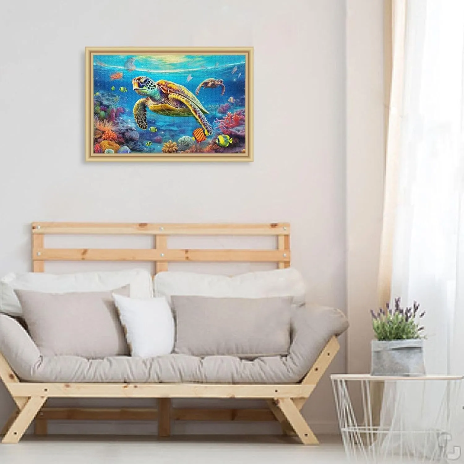 Jigsaw Puzzles 1000 Pieces for Adults Kids Underwater Sea Turtle Tropical Fish Game Artwork Toy Gifts 202A2181