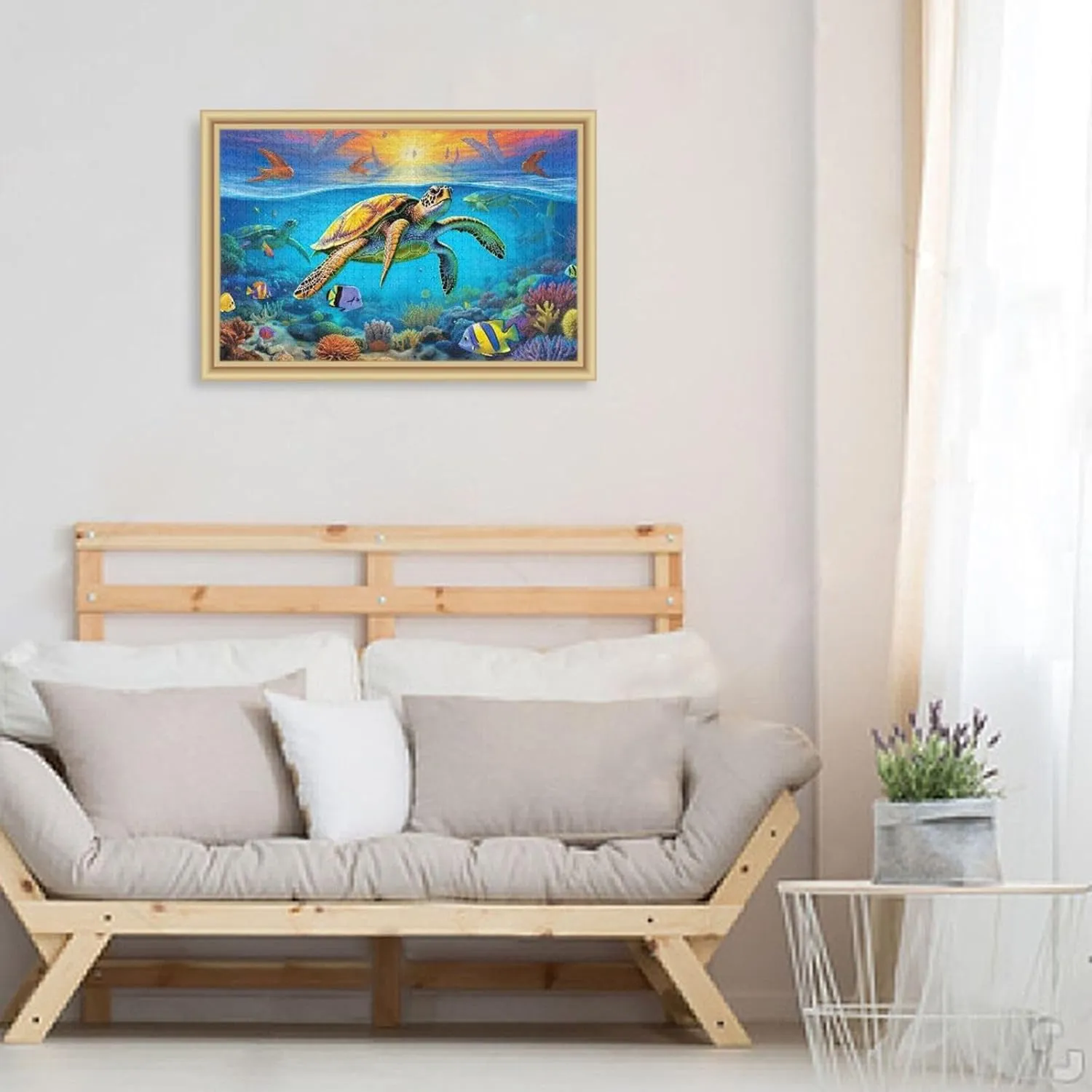 Jigsaw Puzzles 1000 Pieces for Adults Kids Underwater Sea Turtle Tropical Fish Game Artwork Toy Gifts 202A2185