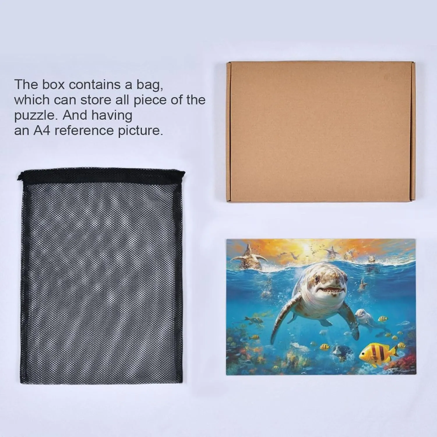 Jigsaw Puzzles 500 Pieces for Adults Kids Shrak Fish Undersea Educational Fun Family Game 202A2175