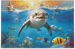 Jigsaw Puzzles 500 Pieces for Adults Kids Shrak Fish Undersea Educational Fun Family Game 202A2175