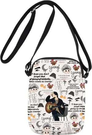 JNIAP K Pop Group Crossbody Bag I Hope You Don't Forget That Giving Up Decisively Also Counts As Courage Kpop Group Merch