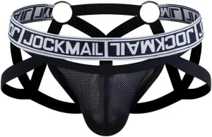 JOCKMAIL Mesh Breathable Jockstrap Athletic Supporters for Men Jock Strap Male Underwear