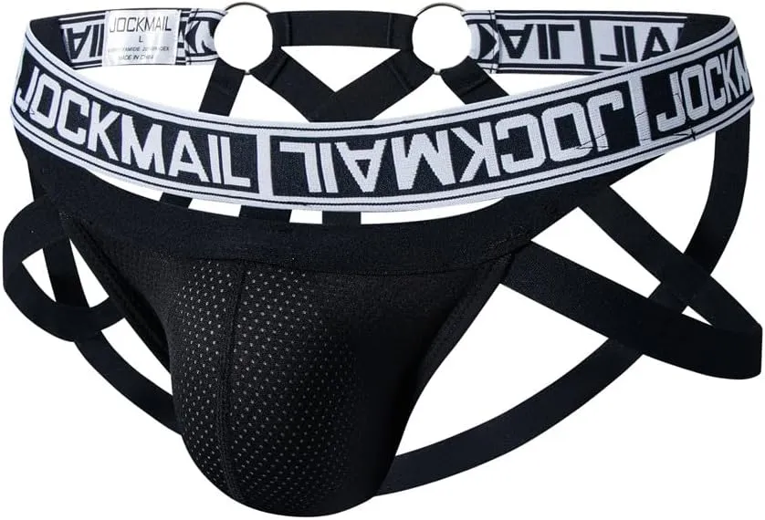 JOCKMAIL Mesh Breathable Jockstrap Athletic Supporters for Men Jock Strap Male Underwear