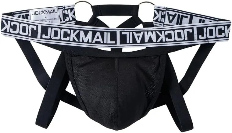JOCKMAIL Mesh Breathable Jockstrap Athletic Supporters for Men Jock Strap Male Underwear