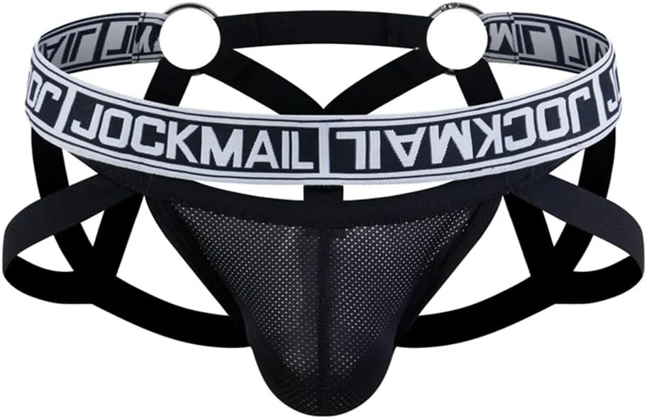 JOCKMAIL Mesh Breathable Jockstrap Athletic Supporters for Men Jock Strap Male Underwear