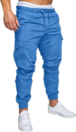 Joggers for Men Casual Lightweight Sports Tapered Stretch Athletic Pants with Pocket Drawstring Workout Pants