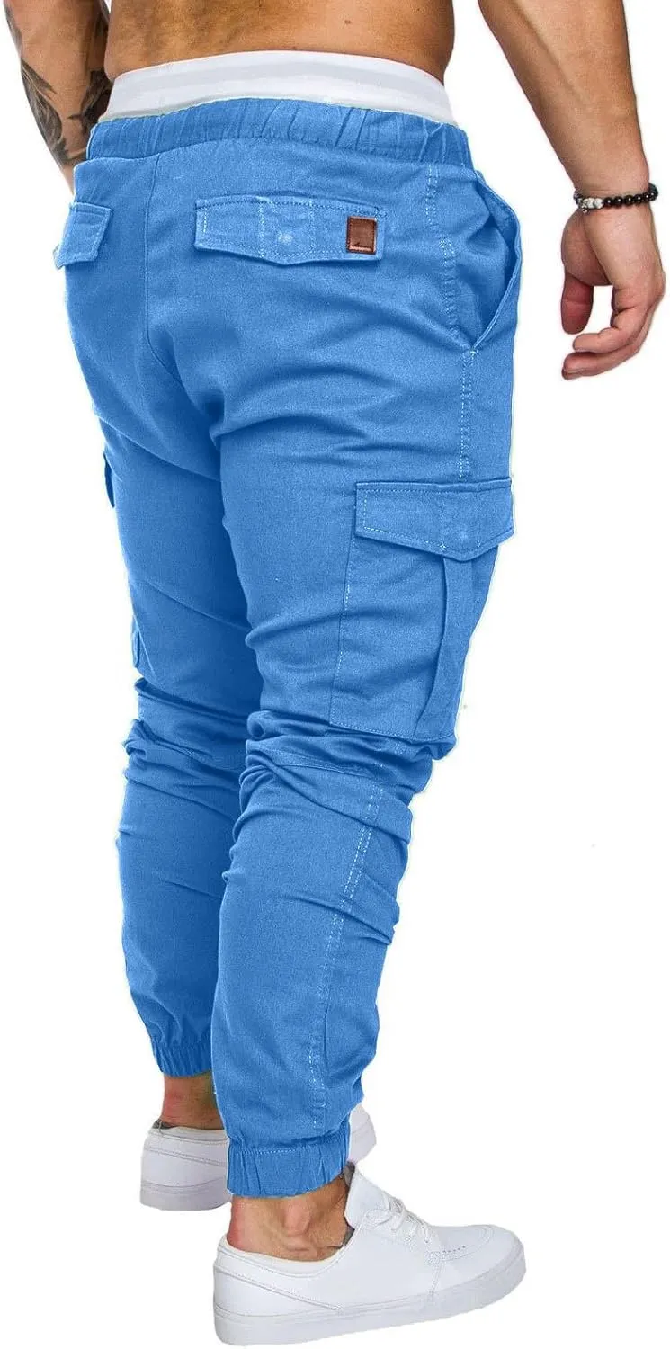 Joggers for Men Casual Lightweight Sports Tapered Stretch Athletic Pants with Pocket Drawstring Workout Pants