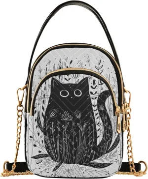 JSTEL Small Crossbody Bag for Women with Compartments,Long Strap Crossbody Purse Polyester Phone Purse Wallet
