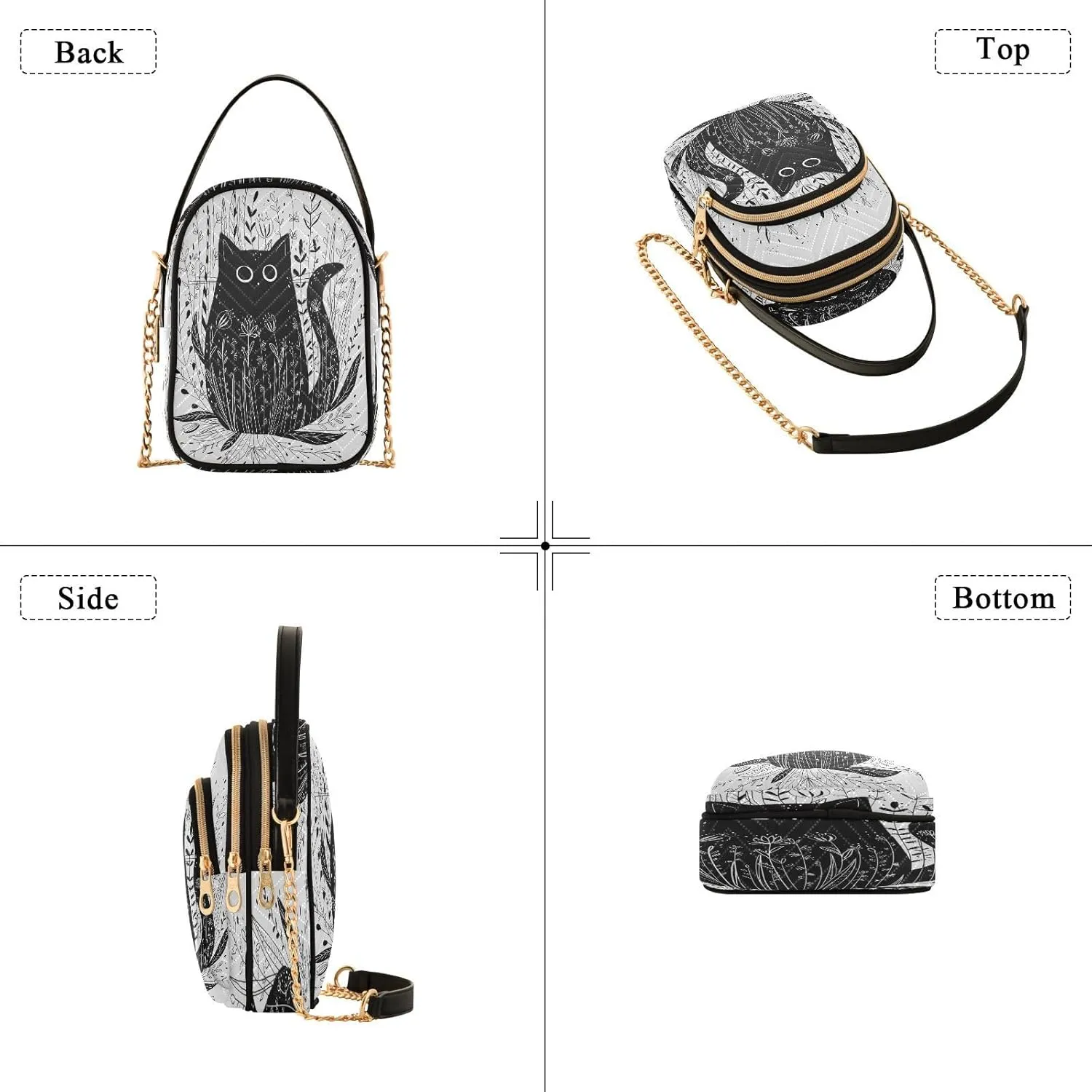 JSTEL Small Crossbody Bag for Women with Compartments,Long Strap Crossbody Purse Polyester Phone Purse Wallet