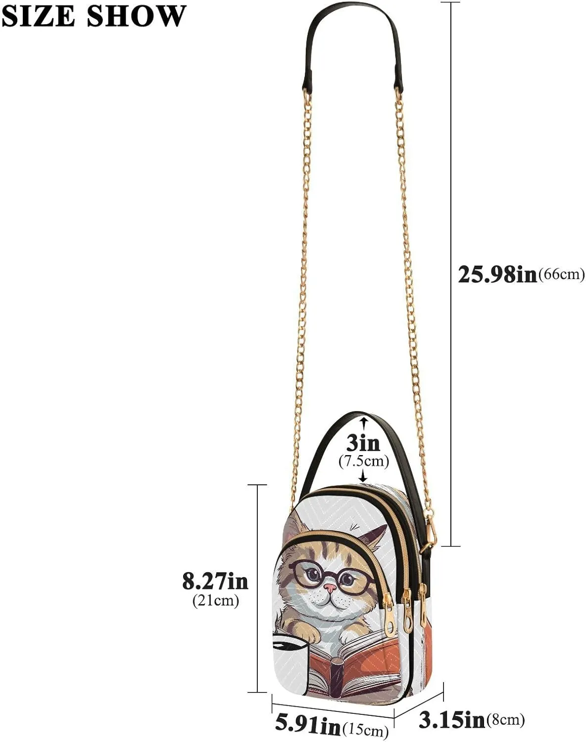 JSTEL Small Crossbody Bag for Women with Compartments,Long Strap Crossbody Purse Polyester Phone Purse Wallet